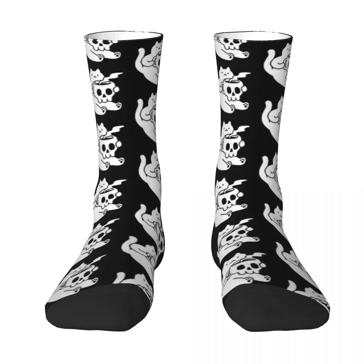 

Cat And Skull Mug Fashion Men Socks Stitch Long Socks Couples Sock Personality Size37-45