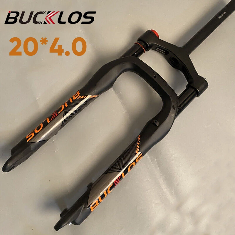 BUCKLOS 20*4.0 Ebike Suspension Fork Travel 140mm Aluminum Alloy Snow Fat Bike Fork E-bike Air Suspension Fork Bicycle Parts