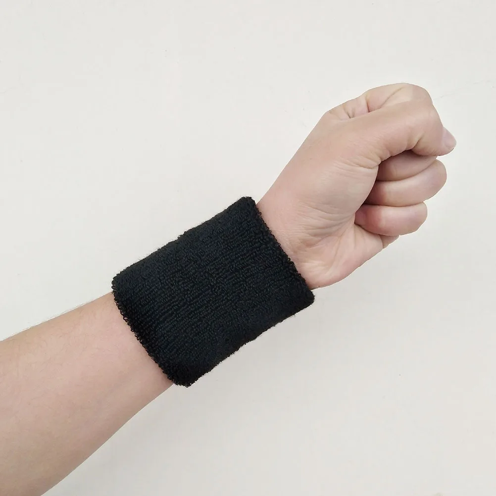 12Pcs Athletic Wristbands Made of Quality Cotton Sweat Absorbing Lightweight Stretchable for Sports Training Gym Exercise