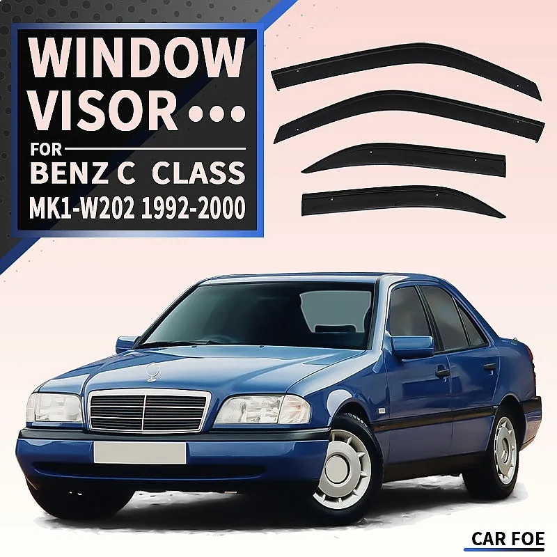 

For Benz C Class 1992-2022 Car Window Visor Rain Guard Windshield Side Sun Shade Accessories Car Styling