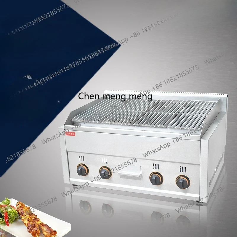 Grelha de pedra vulcânica comercial desktop churrasqueira a gás máquina de churrasco fabricante de churrasqueira de pedra vulcânica