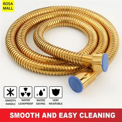 BATHROOM FAUCET HOSE SHOWER HEAD HOSE TOOLS 1.5M GOLD BIDET STAINLESS STEEL FLEXIBLE HOSE