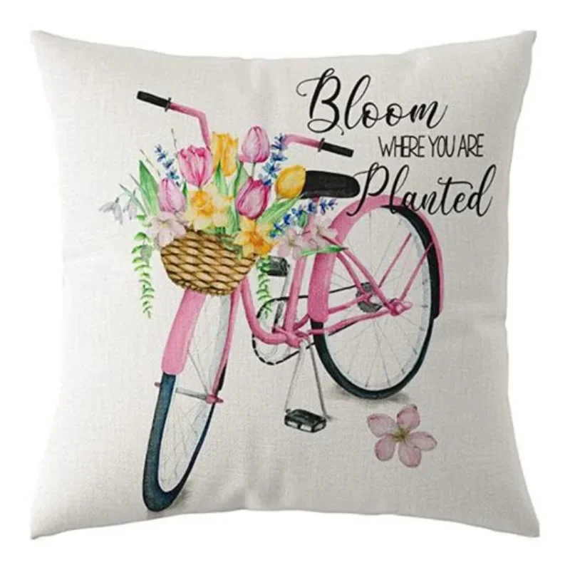 الربيع وسادة غطاء المخدة نمط رائع سوبر لينة ارتداء مقاومة مربع رمي المخدة أريكة غرفة المعيشة ديكور