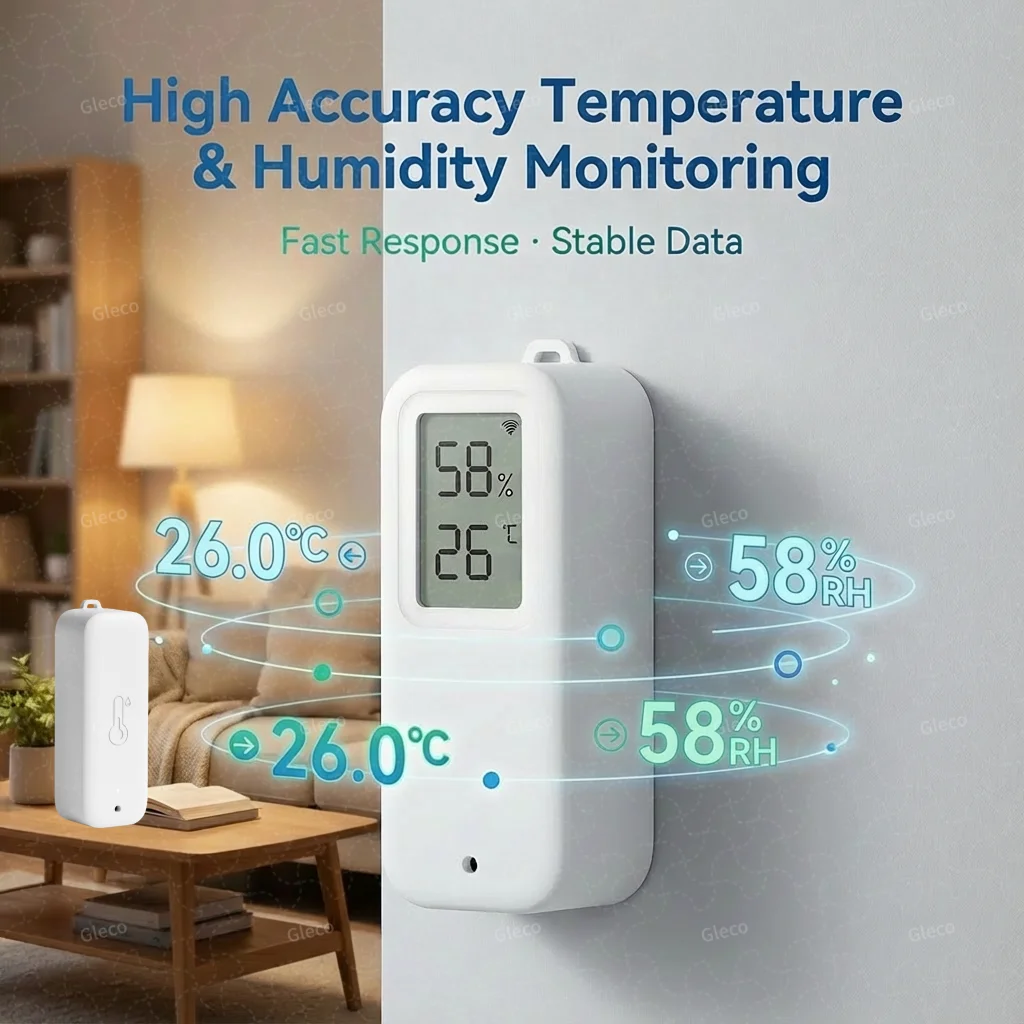 Smart Home Zigbee Temperature Humidity Sensor Waterproof Tuya APP Remote Monitor Thermometer Hygrometer With/without LCD for Z2M