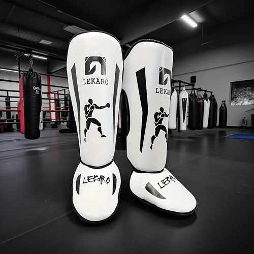 Imagen 2 del producto Entrenamiento profesional para adultos, protectores de piernas de lucha, boxeo, Muay Thai, lucha, Taekwondo, Sanda, espinilleras, protección de piernas de lucha