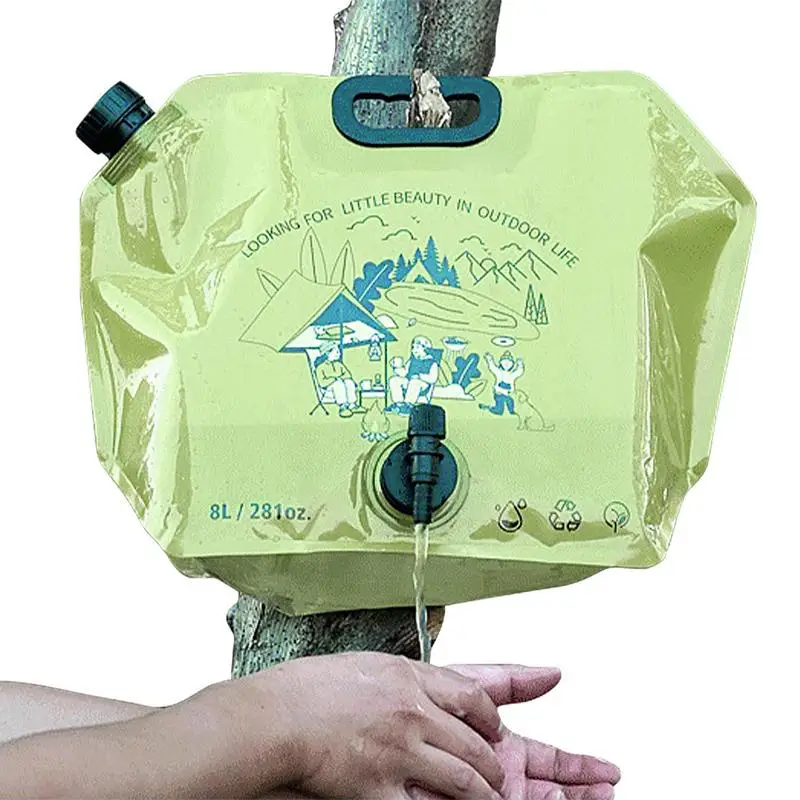 

Портативная сумка для хранения воды, 8 л, большая вместительная сумка для переноски воды, принадлежности для хранения на открытом воздухе для пеших прогулок, езды на велосипеде, кемпинга, рыбалки