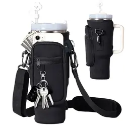 Water Bottle Carrier Bag Neoprene Water Bottle Pouch Holder for Stanley 40oz Tumbler Accessories Insulated Thermos Cup Cover