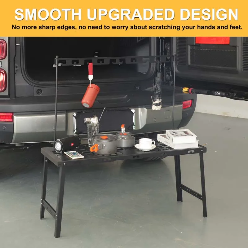 For Haval Raptors 2023-2024 trunk layered shelf table Automobile expansion storage stand table dual-purpose aluminum alloy