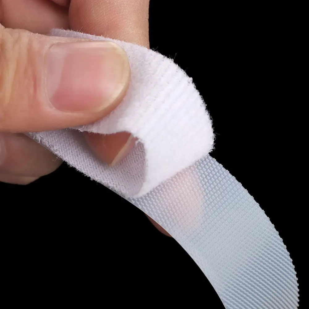 Newest Black/White 6/8/20mm Width Magic Tapes Sticker  Sewing Stickers Paste Strap Clothes Fastener Tape