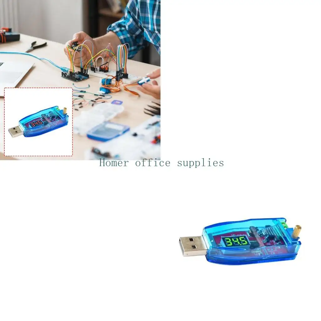 K43B USB Adjustable Power Regulator Module with Digital Display for DIY Electronics Repair, Testing and Device Checks