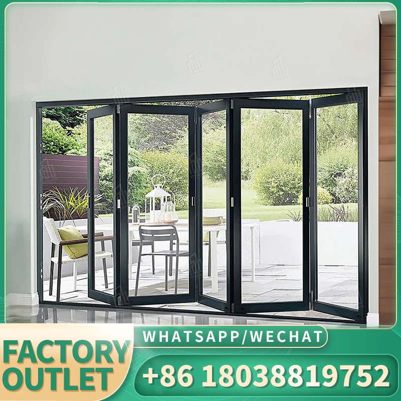 2024 Oscaracso มาใหม่ล่าสุดประตู Patio ภายนอกอลูมิเนียม Bi พับ Patio ประตูประตูลานกระจก