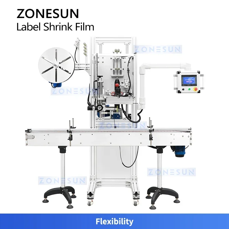 ZONESUN ZS-STB151 آلة وضع العلامات على الأكمام البلاستيكية الأوتوماتيكية لزجاجة الأكمام