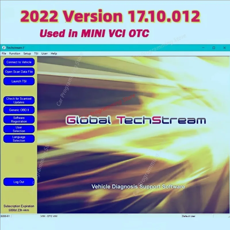 HOT Good Selling for MINI VCI Techstream 17.10.012 coding diagnose car scanning OTC Scanner ECM ECU coding diagnose for To/yo/ta