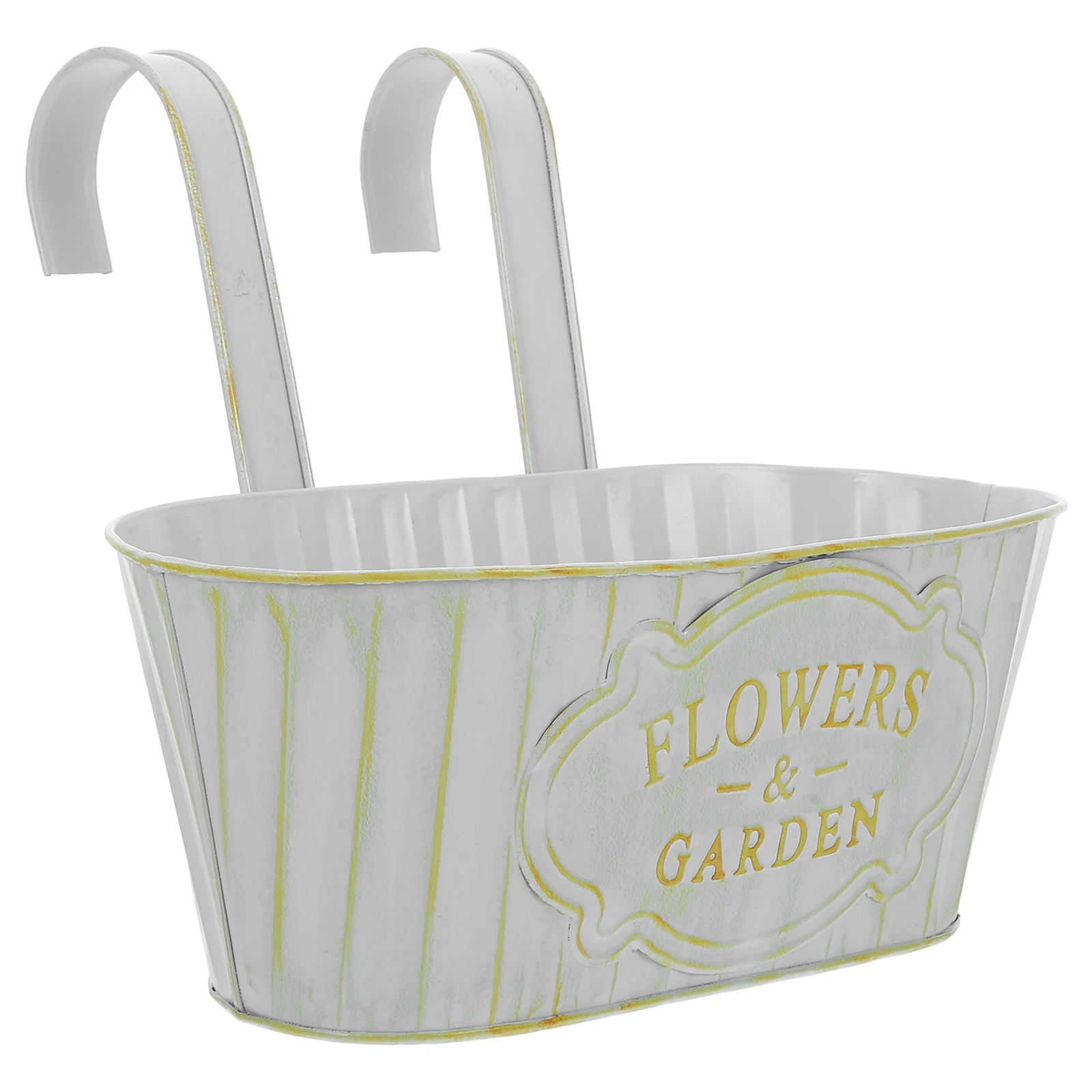 

Wall Hanging Flower Pot Iron Planter Baskets Retro Metal Bucket for Porch Yard Balcony Garden Decor Plant Holder