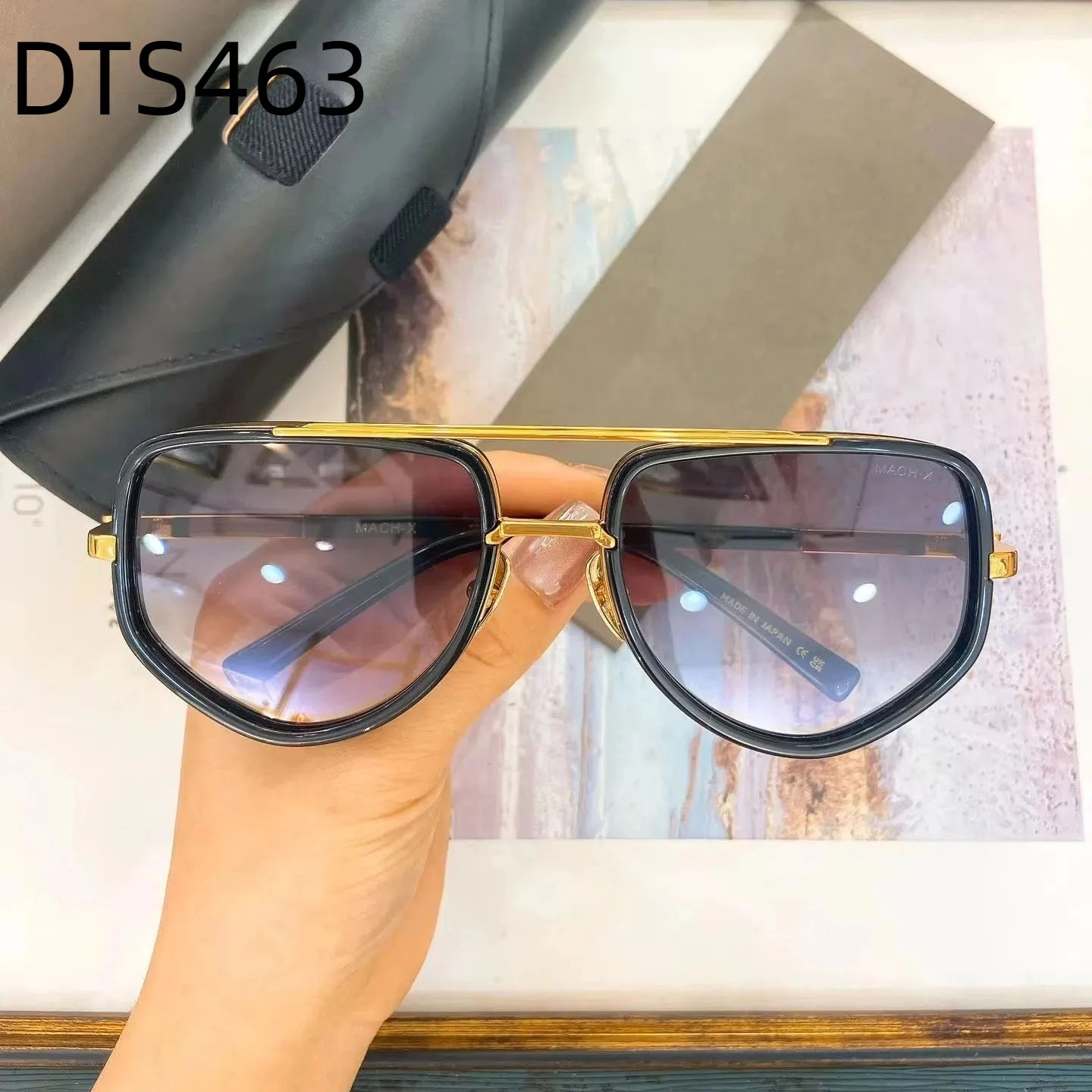 

New DT MACH-X DTS463 Stylish Luxury Design Womens Sunglasses Classic Vintage UV400 Leisure Business Men's Sun Glasses With Box