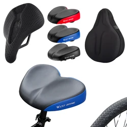 WEST BIKING Bicycle Saddle Men Women MTB Road Bike Saddle Shock Absorbing Comfortable Racing Bike Saddle Light Leather Cushions