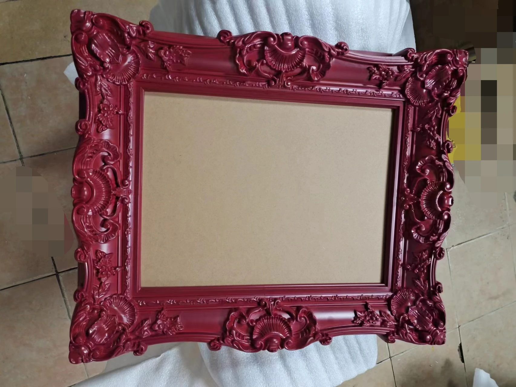 Mahogany Plastic Mirror Frame ABS Picture Photo Painting Frame Wall Decoration Frame