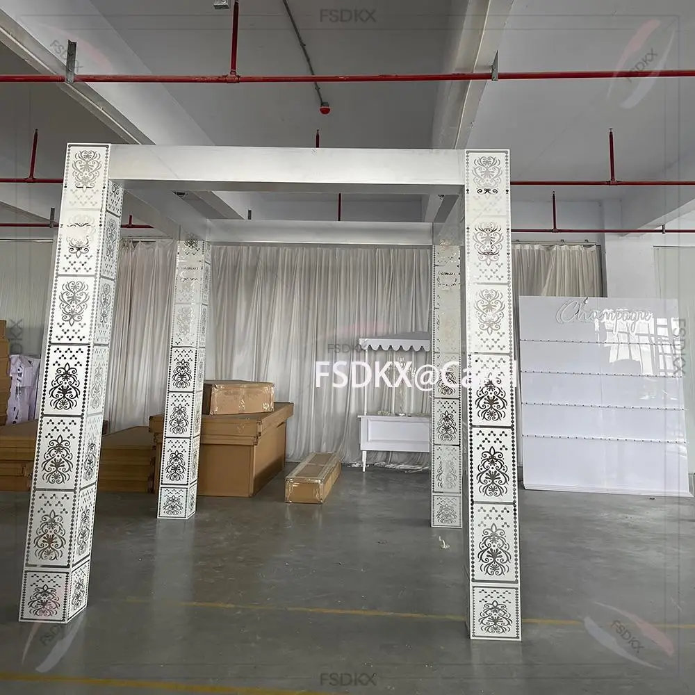 

Cheaper 3d Arch Custom pvc Wedding Stage Backdrop Stand