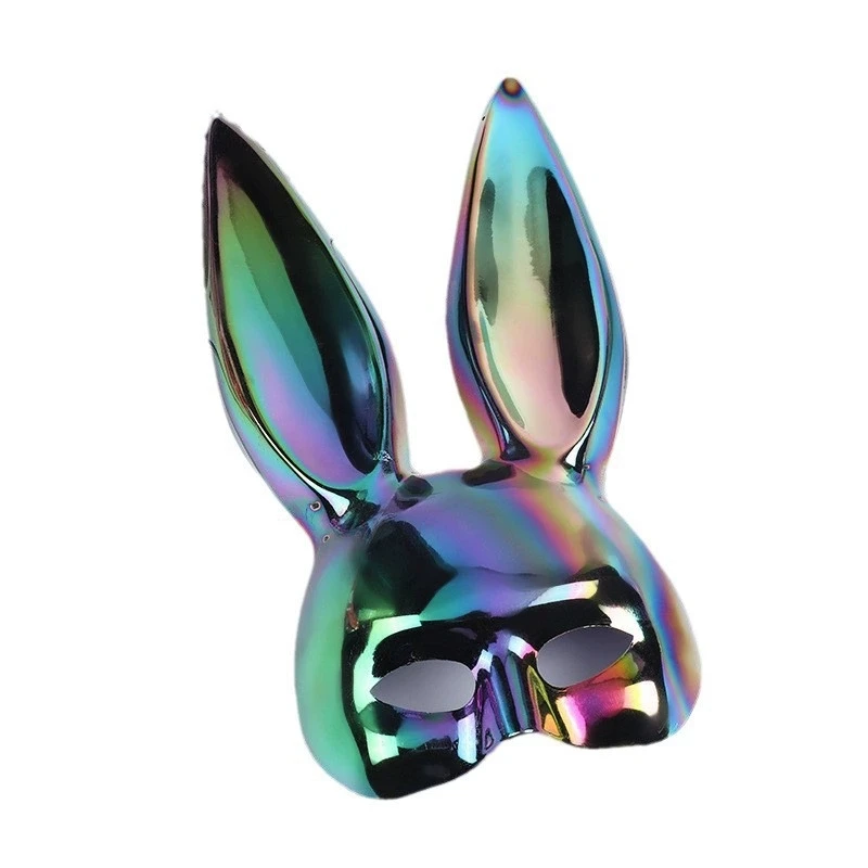 Black White Rabbit Mask Halloween Party Decoration Party Long Ears Rabbit Bunny Mask Costume Cosplay image 3