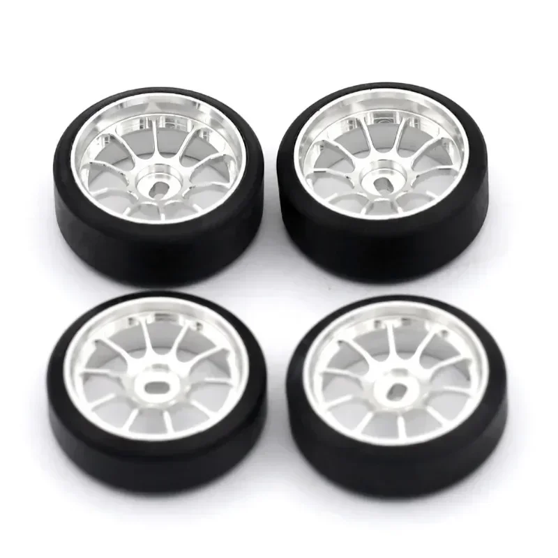 Opony driftowe z twardego plastiku 1.5 stopnia, metalowe felgi do Wltoys 284131 K969 K989 Kyosho Mini-Z 1/28 RC Car, części zamienne do tuningu