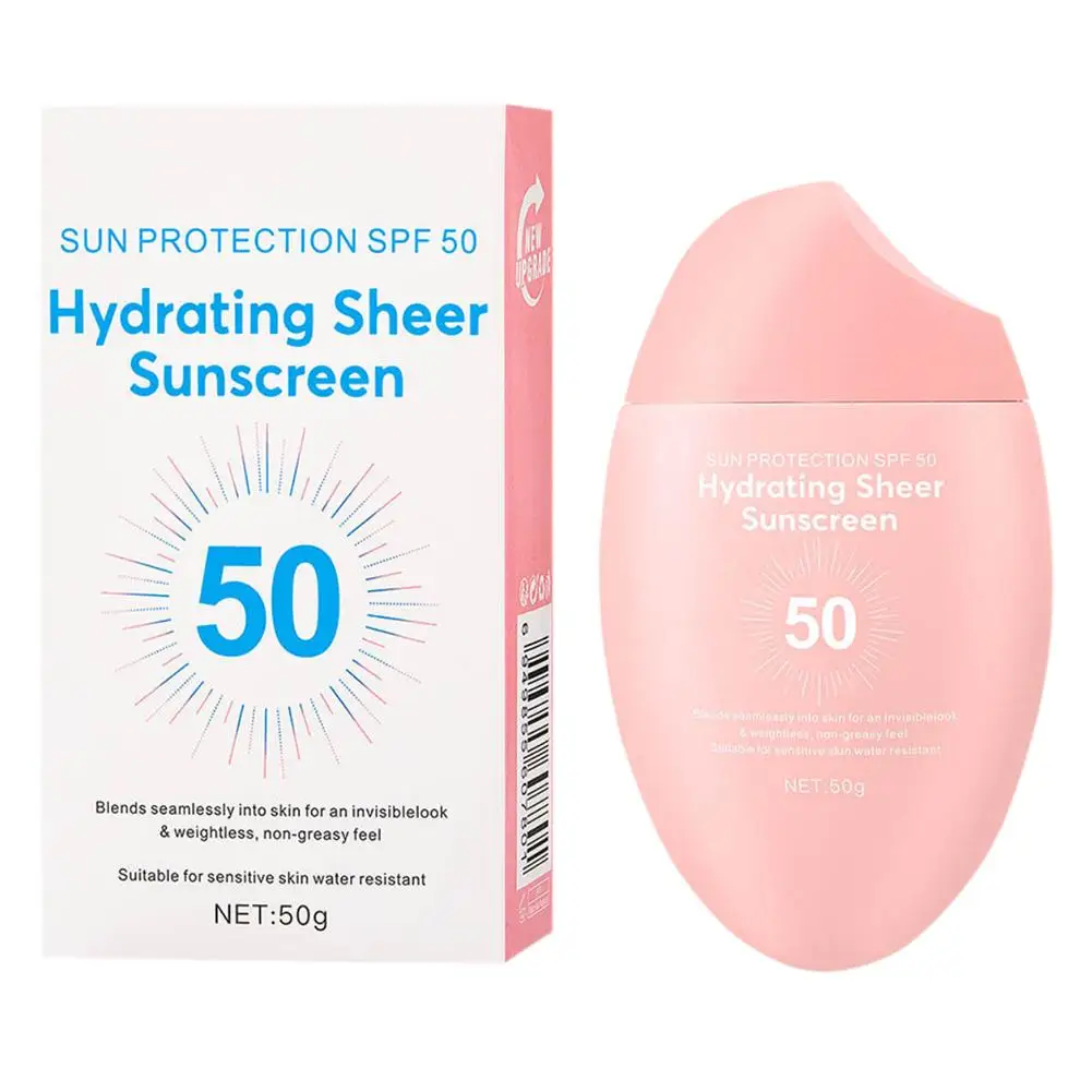SPF 50 Hydrating Sunscreen for Face & Body, Facial Moisturizer With Sunblock Water Resistant Face Sunscreen Lotion UV Protection
