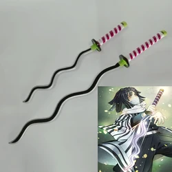 Devil Hunter Lguro Obanai Cosplay Sword Wooden Weapon Props Anime Cos Katana Prop Swords Model Ninja Kids Toys