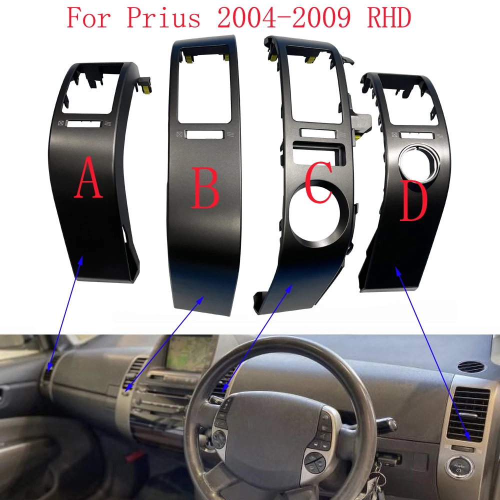 For Toyota Prius 2004-2009 RHD Dashboard Air Vents Trim Frame Air Conditioner Outlet Panel Cover air Fresh
