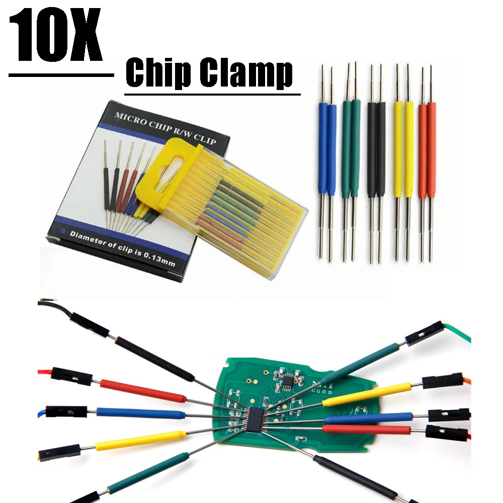 Universal Chip Test Clamp Verifique Clip Analisador Lógico Bios Sop Soic Sop8 Pin Smd Soquete On-line Queima Programador 10 Pcs