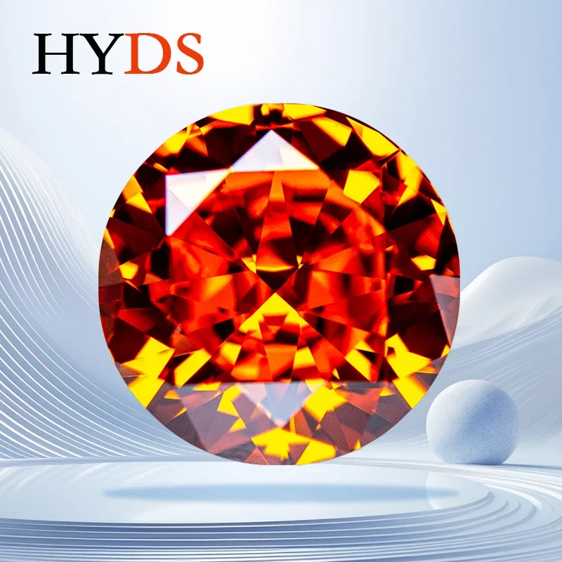 

Cubic Zirconia Crushed Ice Cut Orange Color Round Shape Charms Beads for Jewelry Making Pendant Earring Materials No Certificate