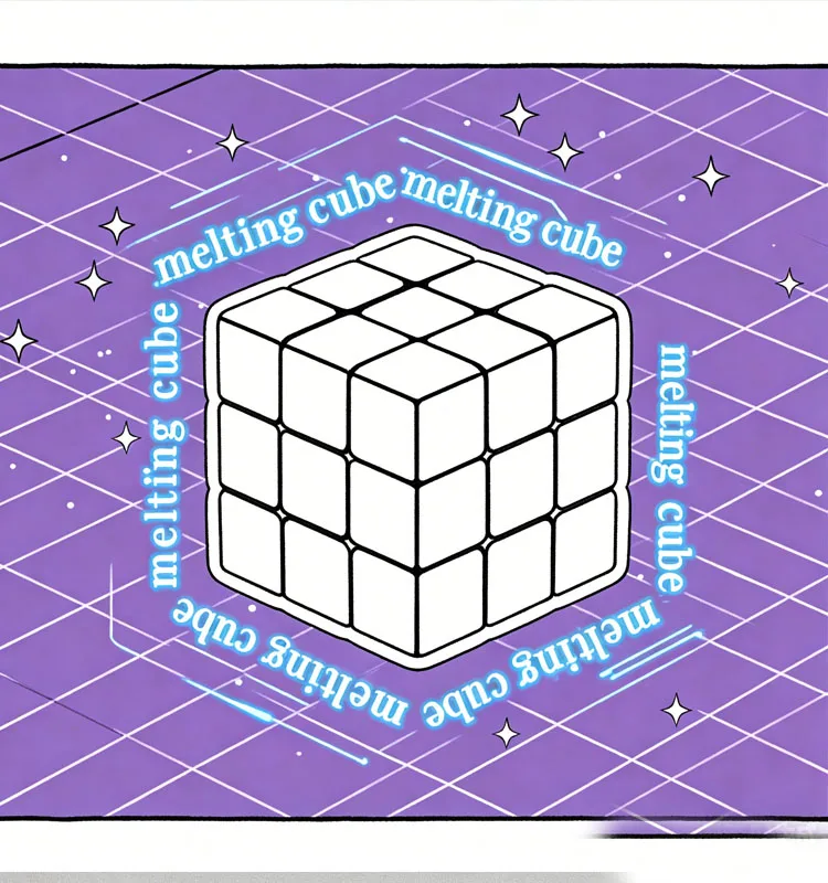 Melting Cube Magic Gimmick Ultra-Visual Trick | Close-Up Street/Bar Magic for Beginners