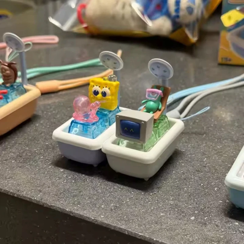 Genuine Official Keycap Spongebob Squarepants Movie Peripheral Figurine Blind Box Squidward Mr Krabs Mechanical Keyboard Gift
