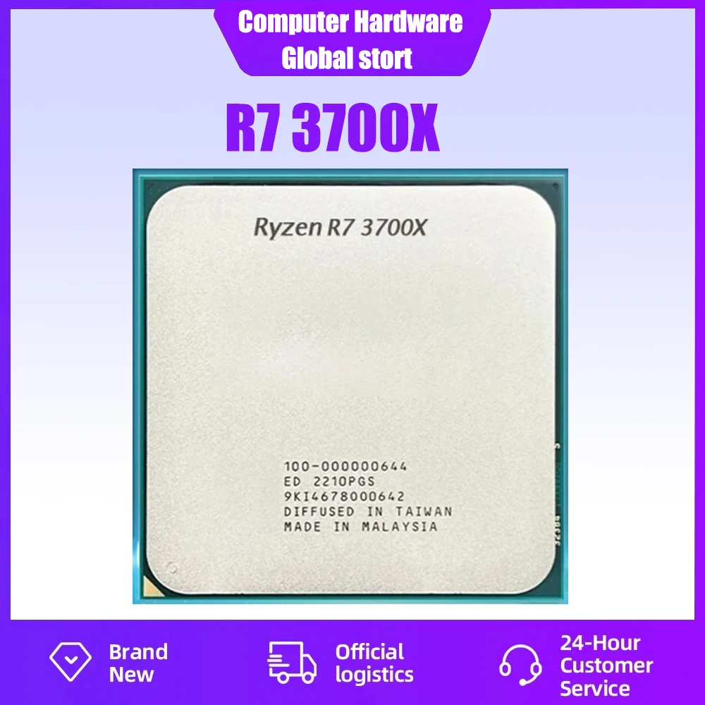 

Ryzen 7 3700X R7 3700X 3.6 GHz Eight-Core Sixteen-Thread CPU Processor 65W 7NM L3=32M 100-000000071 Socket AM4