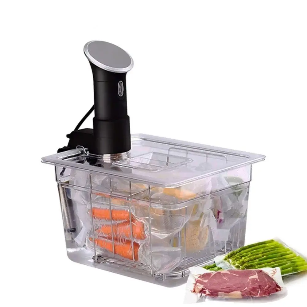 6L Sous Vide Cooker Container Transparent Thickening Vacuum Tank Food Grade Material with Lid Sous Vide Culinary Water Tank