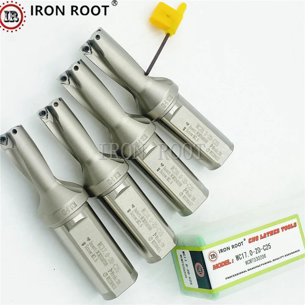 IRON ROOT Series WC Indexable U drill Metal Drill Insert Drill Depth 16mm-19.5mm 2D Lathe, CNC Tool Suitable For WCMX030208