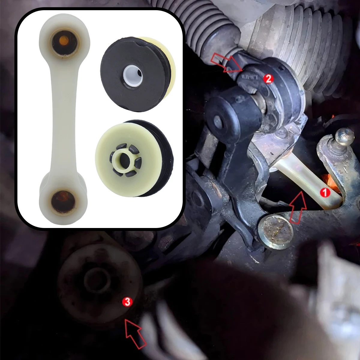 For Sentra Sylphy KIcks Livna Tiida Pulsar NV200 Nissan Almera Sunny Versa Gear Shift Linkage Selector End Rod Connect Bushing