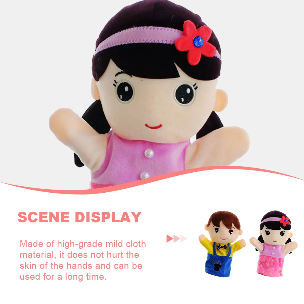 Doek Handpop Pluche Familielid Hand Rollenspel Verhaal Vertellen Speelgoed Cartoon Hand Ouder-kind Interactief Speelgoed