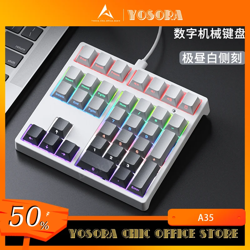 

Forgeant A35 Keypad Mini Wired External Numeric Keypad Number Pads 34Keys ABS For Gamer Computer Accessories Mini Keyboard Gift