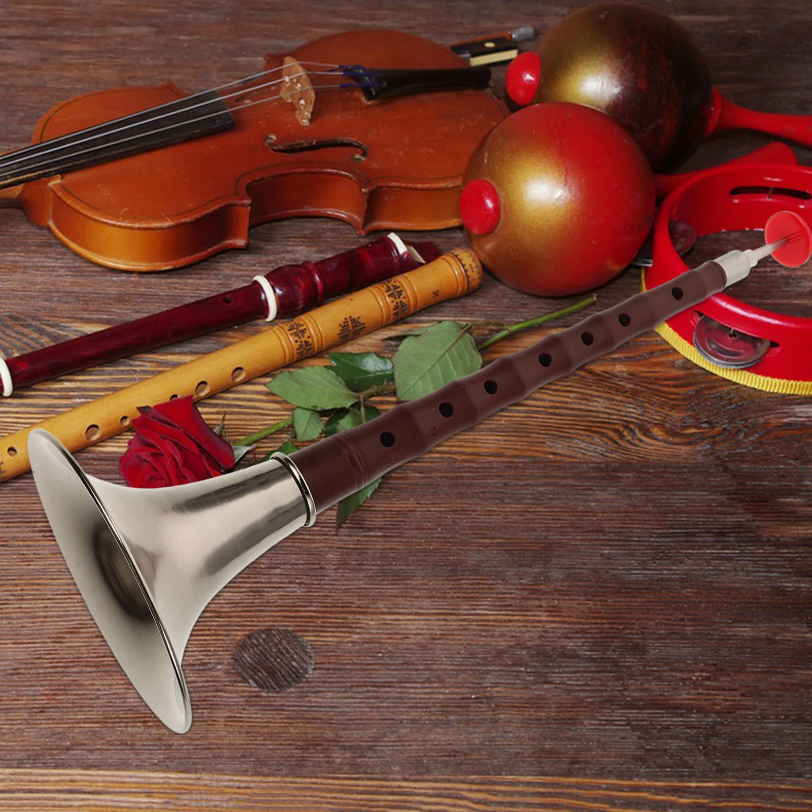 

1 Set Plastic-Made Suona Horn Lightweight Durable Wind Instrument For Beginners Traditional Chinese Music Practice Tool Suona