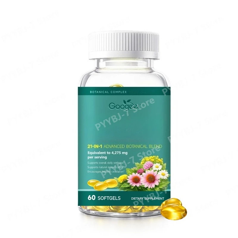 

Herbal Botanical Supplement Capsules with 21 Plant Extracts Oral Comfort Care for Healthy Blood Flow Daily Dietary Supplement