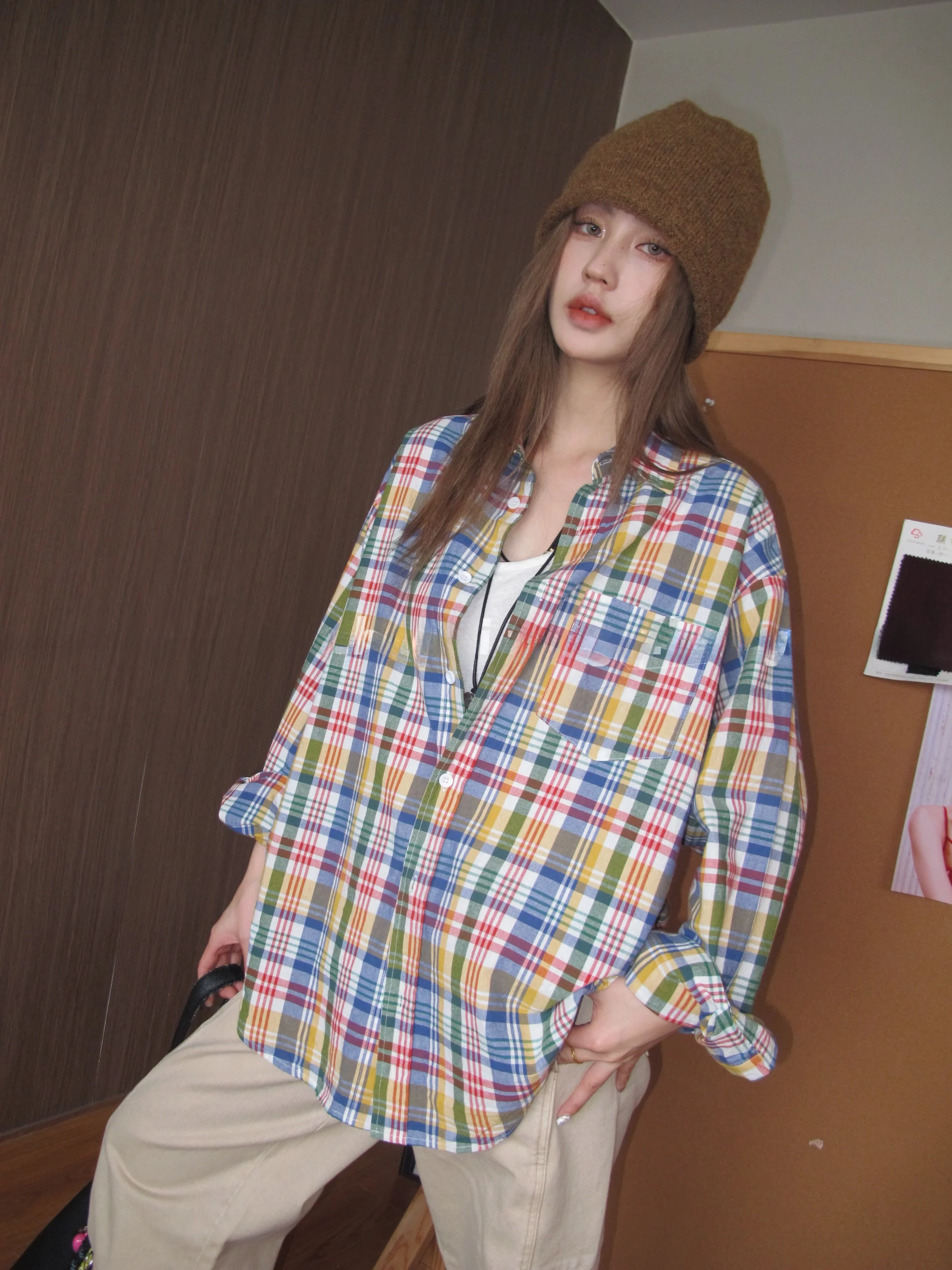 

Cheered Long Sve Loose Women's irt Casual Sle Cotton Fabric Skin-friendly Breathable ZYT058 Winter Collection