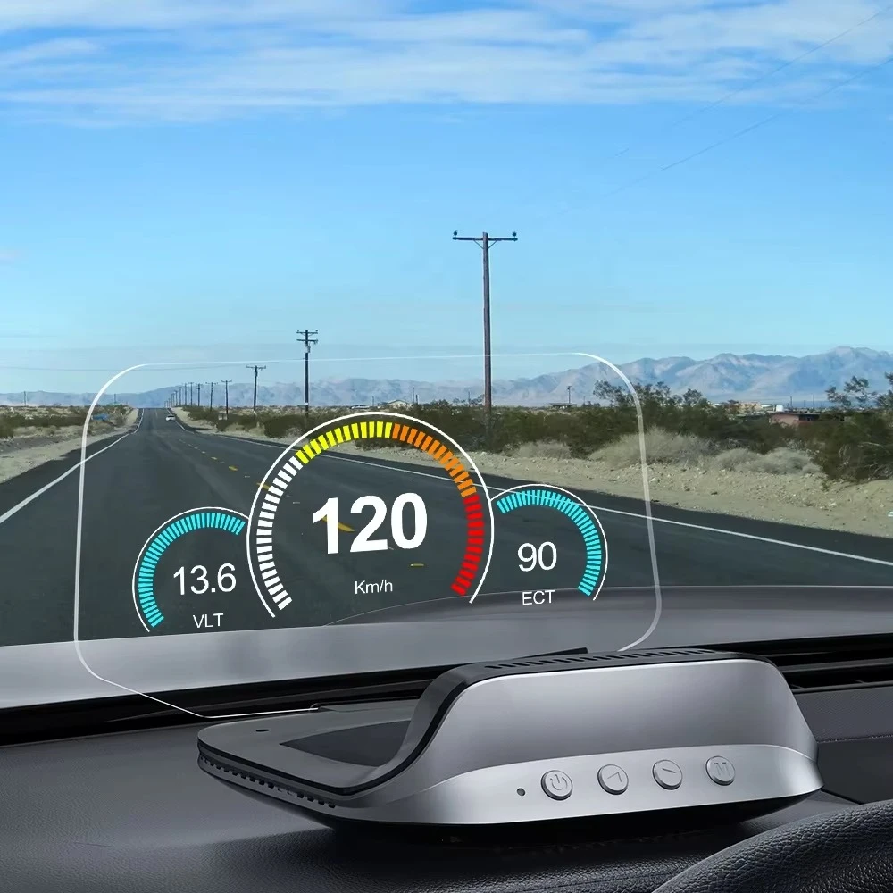 Новейший проекционный дисплей C3 2026 года: цифровой спидометр OBD+GPS, умный дисплей LCD с функциями часов и температуры воды для большинства автомобилей