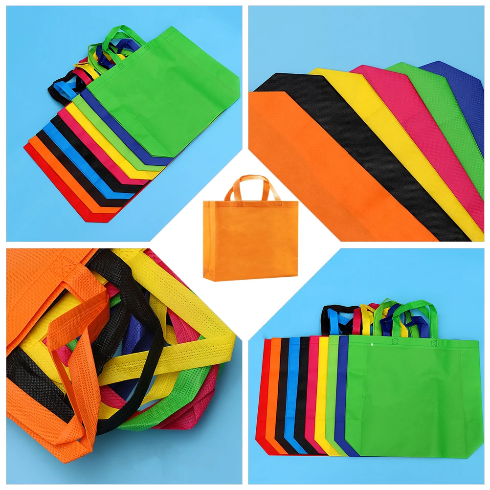 

Foldable Reusable Non Woven Tote Bags Large Capacity Shopping Bag Grocery Beach Travel Bag Practical Environment