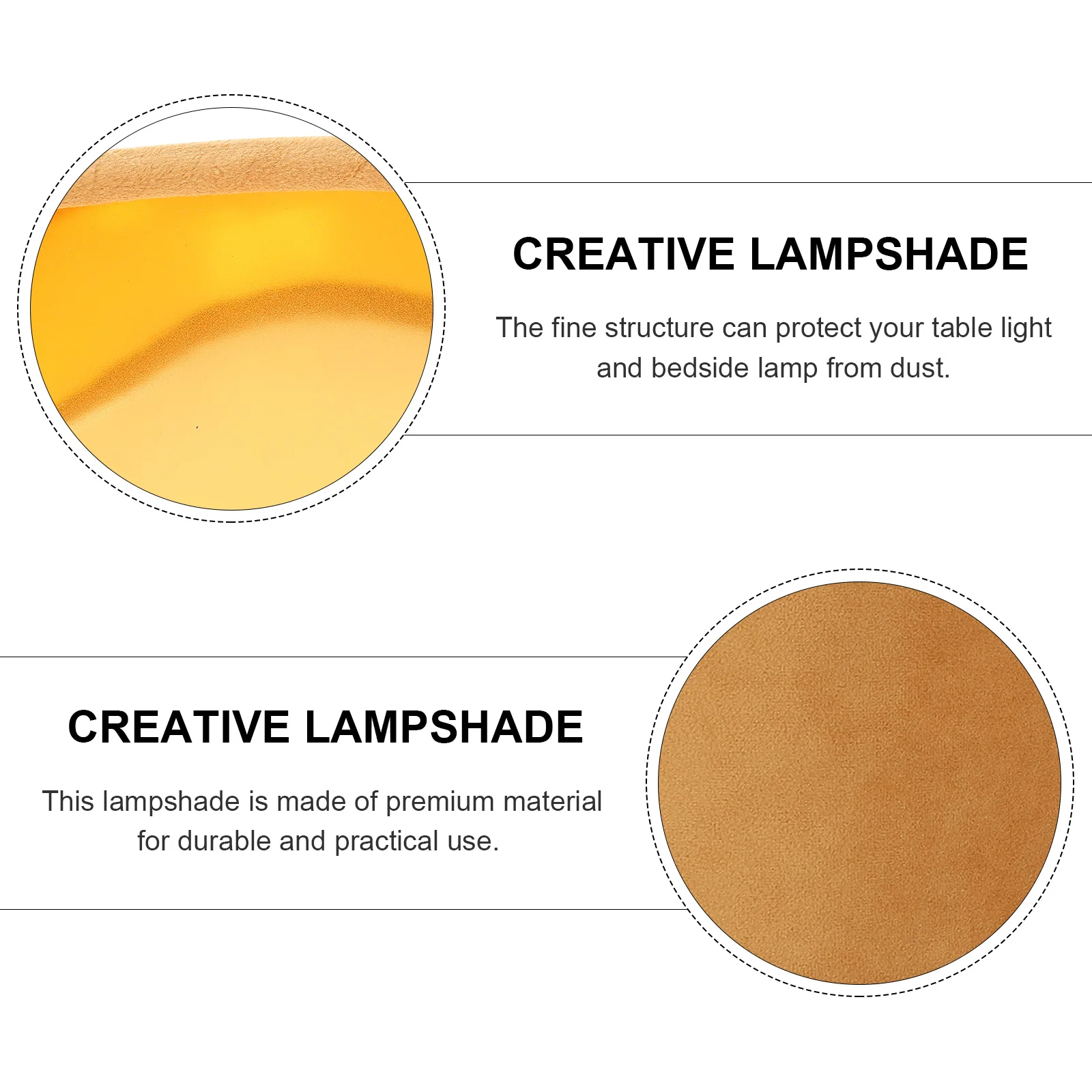 

1pc Golden Lampshade Premium Cloth Table Light Cover Durable Home Lamp Shade For Bedroom Living Room Decorative Lighting