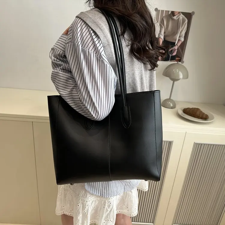 

Женская большая сумка-тоут в стиле ретро, модная пригородная сумка на одно плечо, корейская версия, универсальное летнее новое поступление