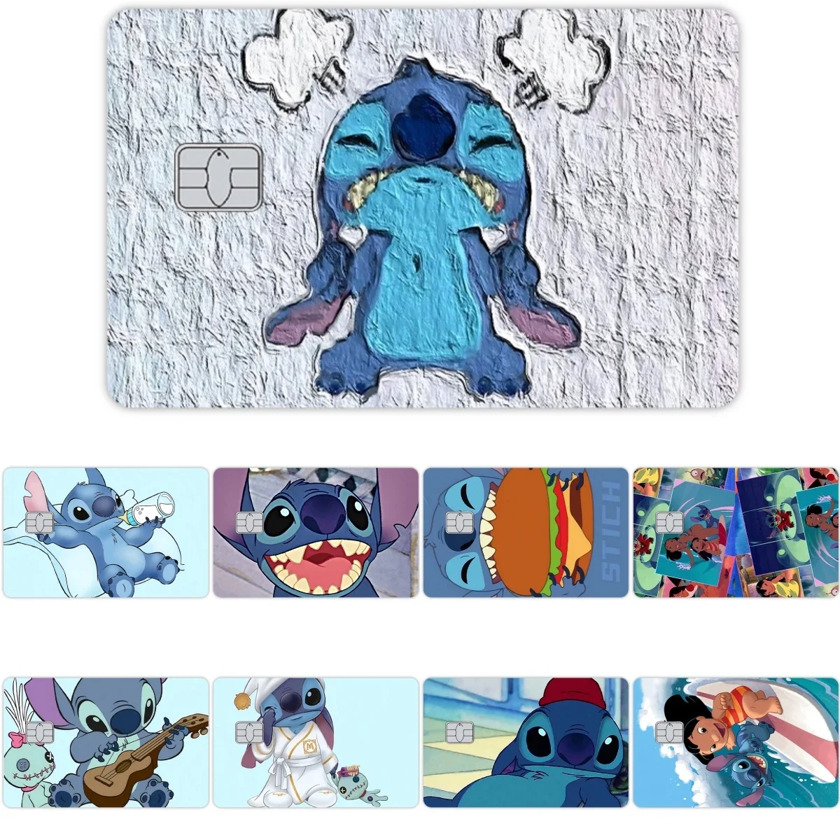 

Fashion S-titch Anime Star Laser Kawaii Cover Stickers Cartoon Pvc Waterproof Poker Sticker Film Tape Skin for Small Big No Chip