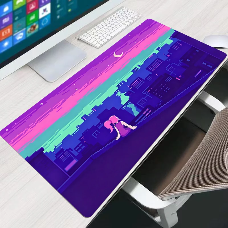 Office Mouse Pads Gamer High-quality natural rubber base Computer Desk Mat kawaii Gaming Accessories Low pixel Anime Mousepads