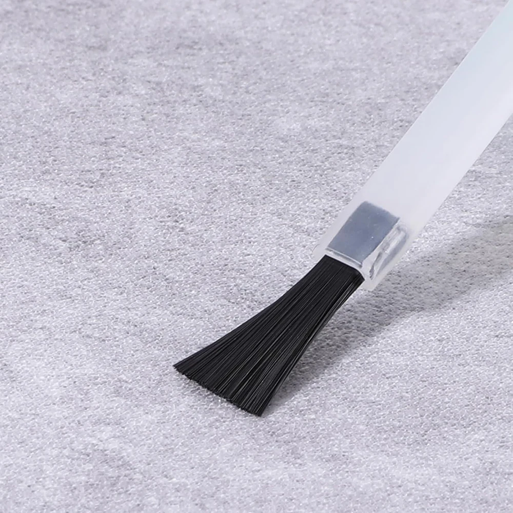 Vervangende nagellakborstelset Dip Powder Vloeibare manicurebenodigdheden Dual Head Nail Art Brush met platte borstel voor doe-het-zelf salongebruik