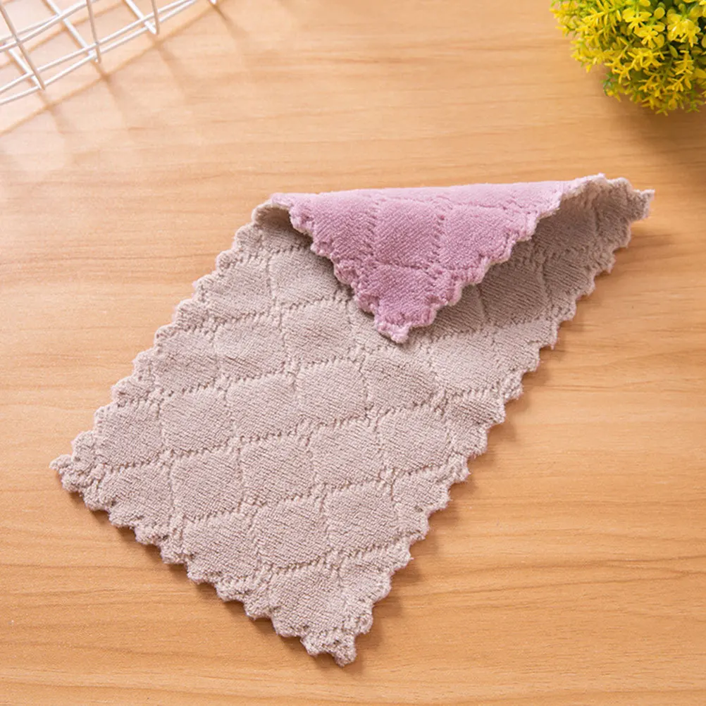

20Pcs Coral Microfiber Dishcloths Ultra Soft Double Side Cleaning Cloths Perfect for Kitchen Dishes Counters Sinks Polishing