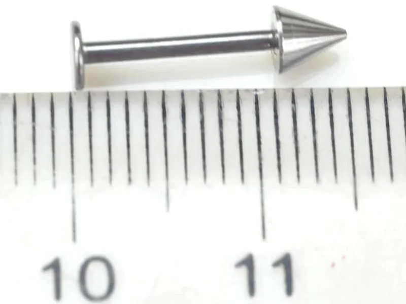 10pcs Silver Tongue Ring Set, Body Piercing