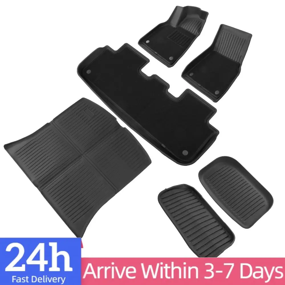 

Floor Liners and Cargo Liners TPE Full Set for Tesla Model Y Juniper 2025-2026 Car Floor Mats Fit for Tesla Model Y Accessories